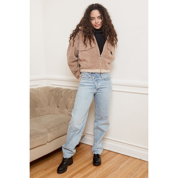 🆕 Lulus Cozy With You Taupe Faux Fur Drawstring Jacket Size XL - Picture 2 of 13